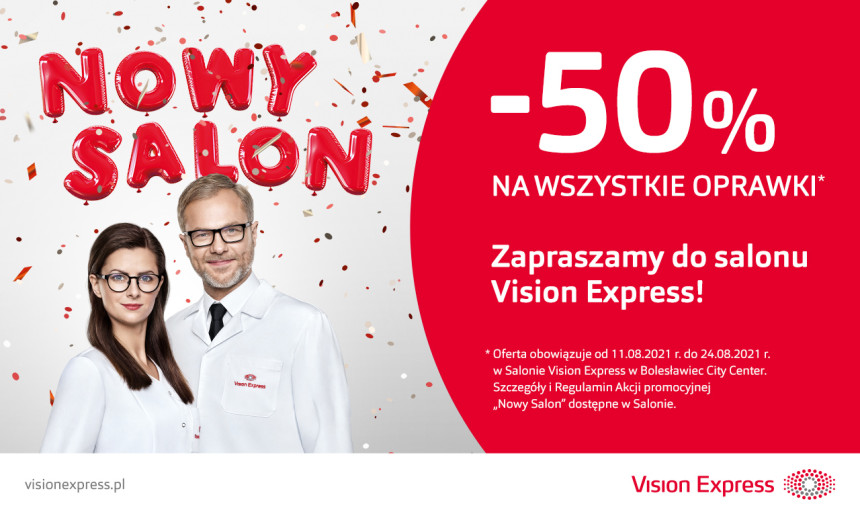 -50% na oprawki w Vision Express